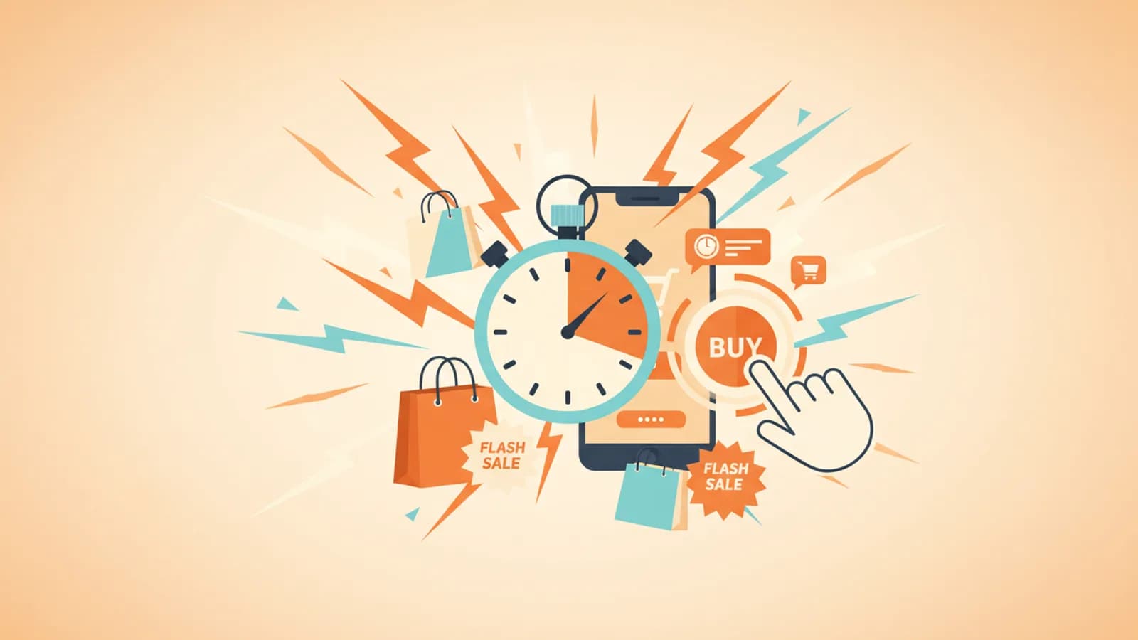 Téléphone avec notifications d offres flash et compte a rebours