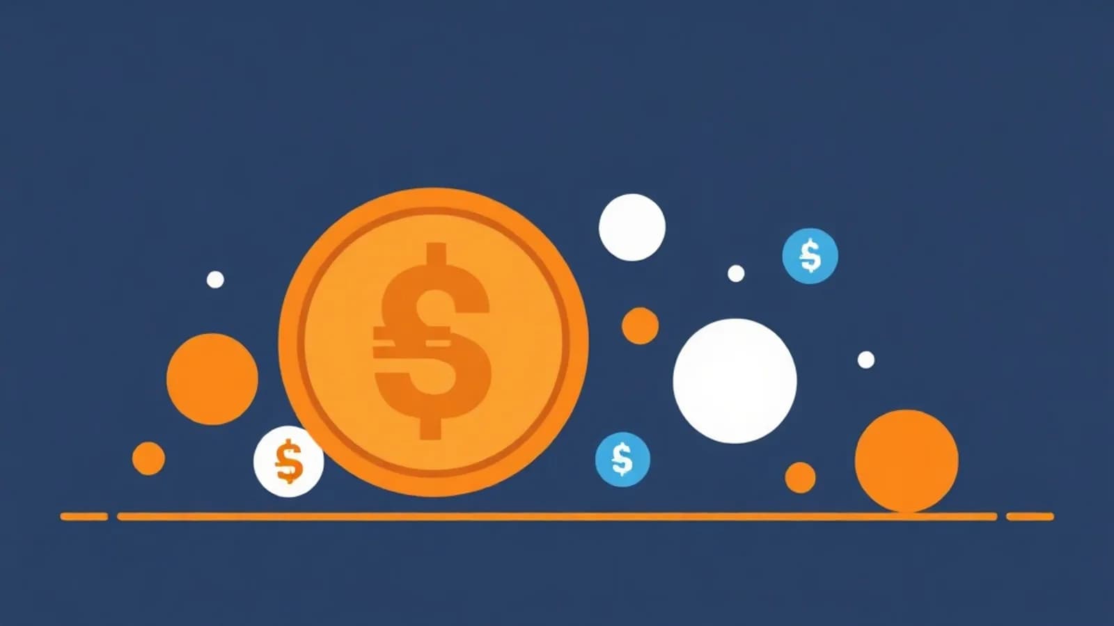 Carte bancaire avec un pourcentage de cashback et des pieces qui tombent