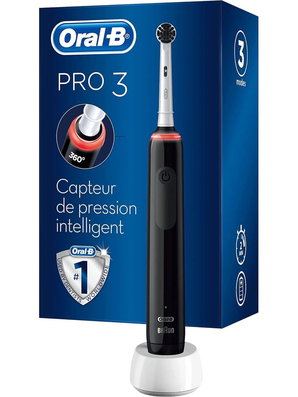 Brosse à dents électrique Oral-B Pro 3 3000 avec sa station de charge